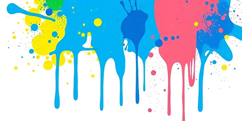 Colorful paint splash design