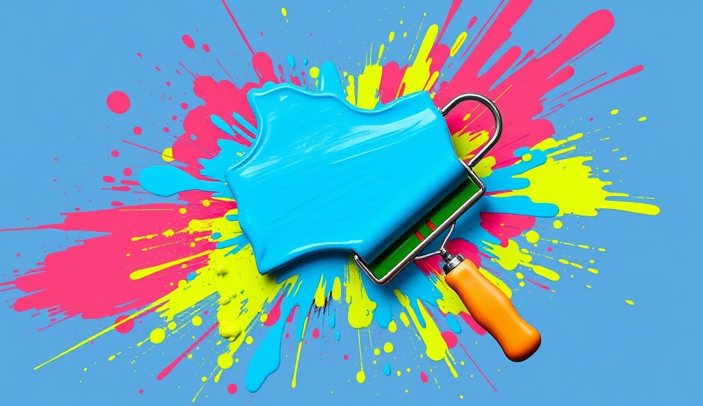 Colorful paint explosion illustration