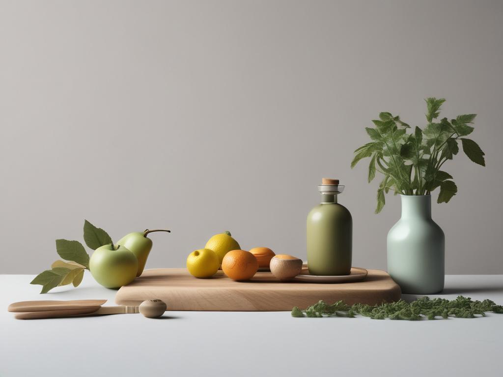 cuisine minimaliste, design épuré, surfaces lisses