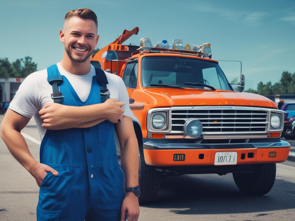 A close up shot of a professional vehicle removal expert