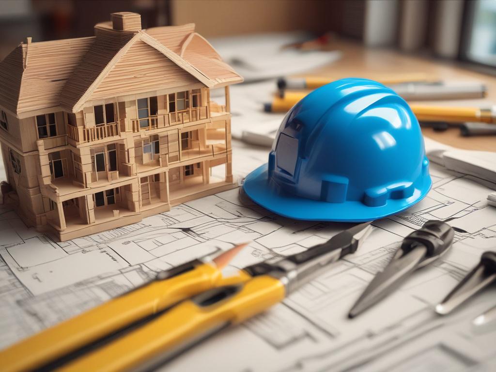 A close up shot of an architect's blueprint spread out