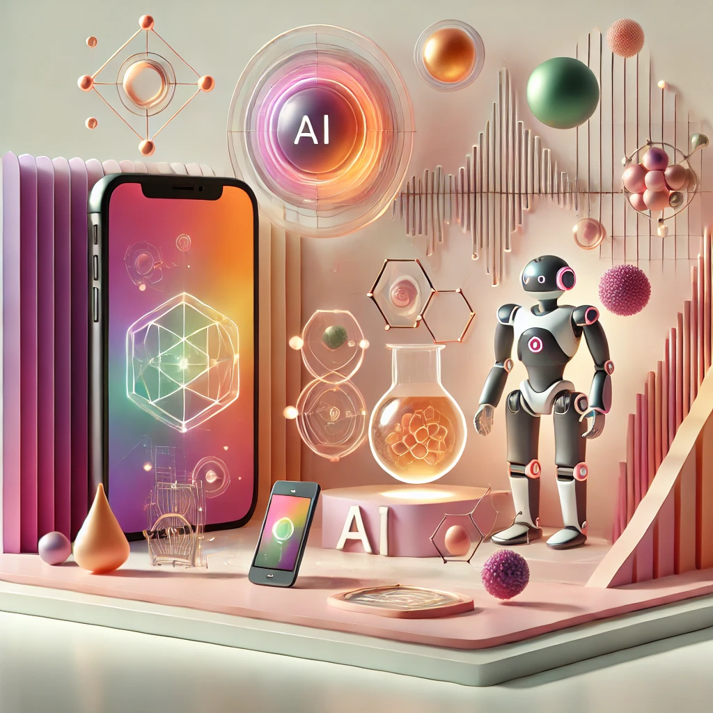 dall·e 2025-01-14 12.40.48 - a sleek and modern futuristic technology showcase using a color palette of soft pink, warm orange, deep purple, and pine green, with a bright and ligh.webp