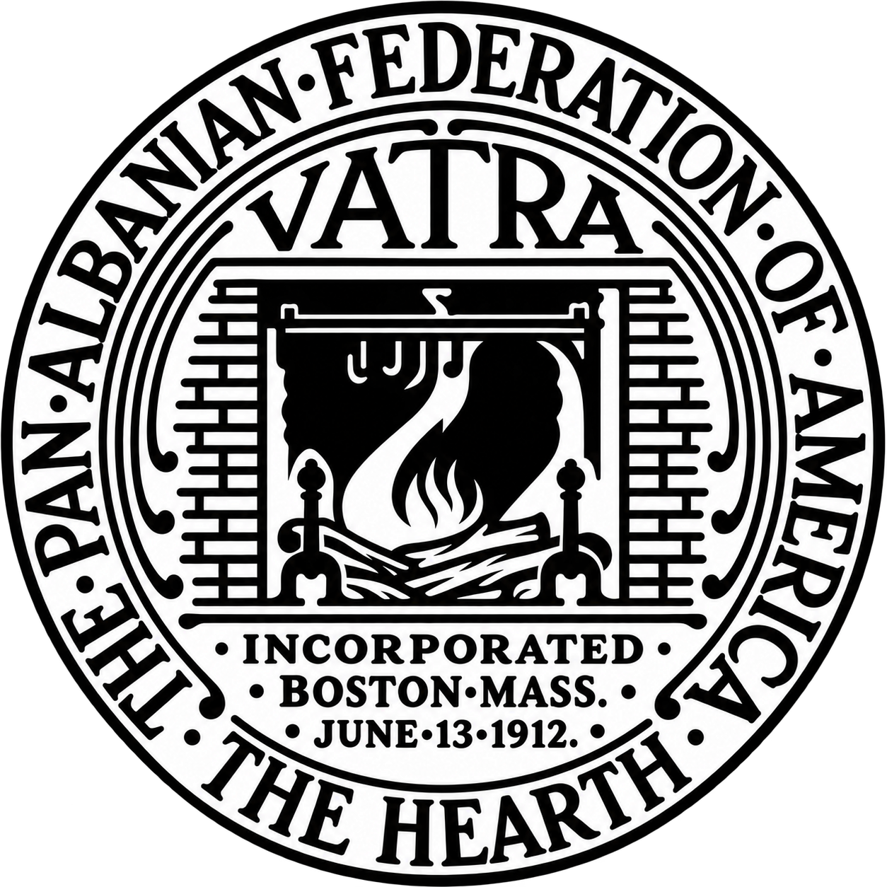 Official VATRA — Pan-Albanian Hearth Federation seal