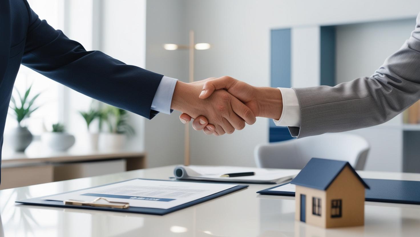 generate a professional image symbolising buying a property from trust worthy agency. the image needs to be professional clean and high-quality. .jpg