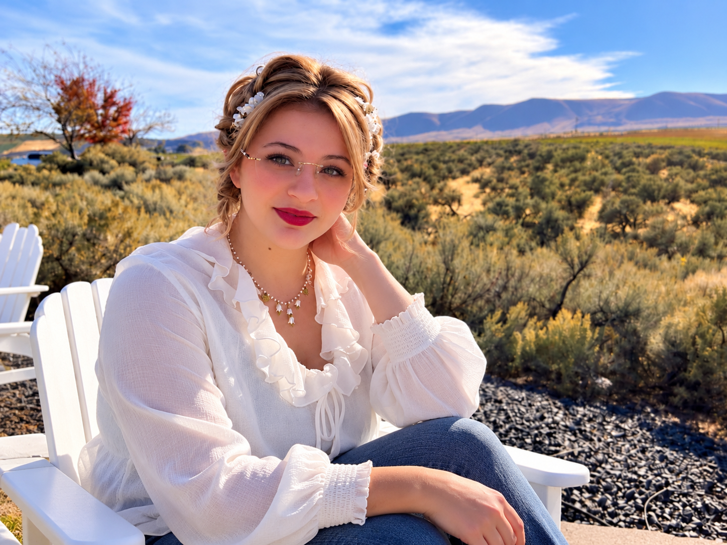Kaiyla Clark seated outdoors