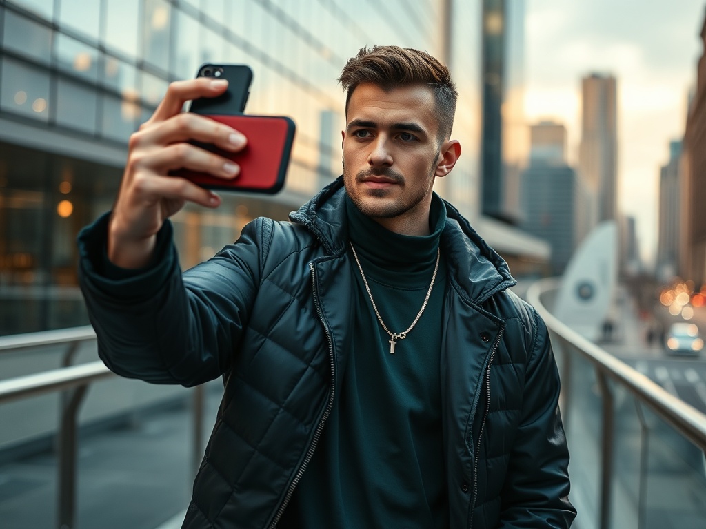 Professional footballer creating social media content