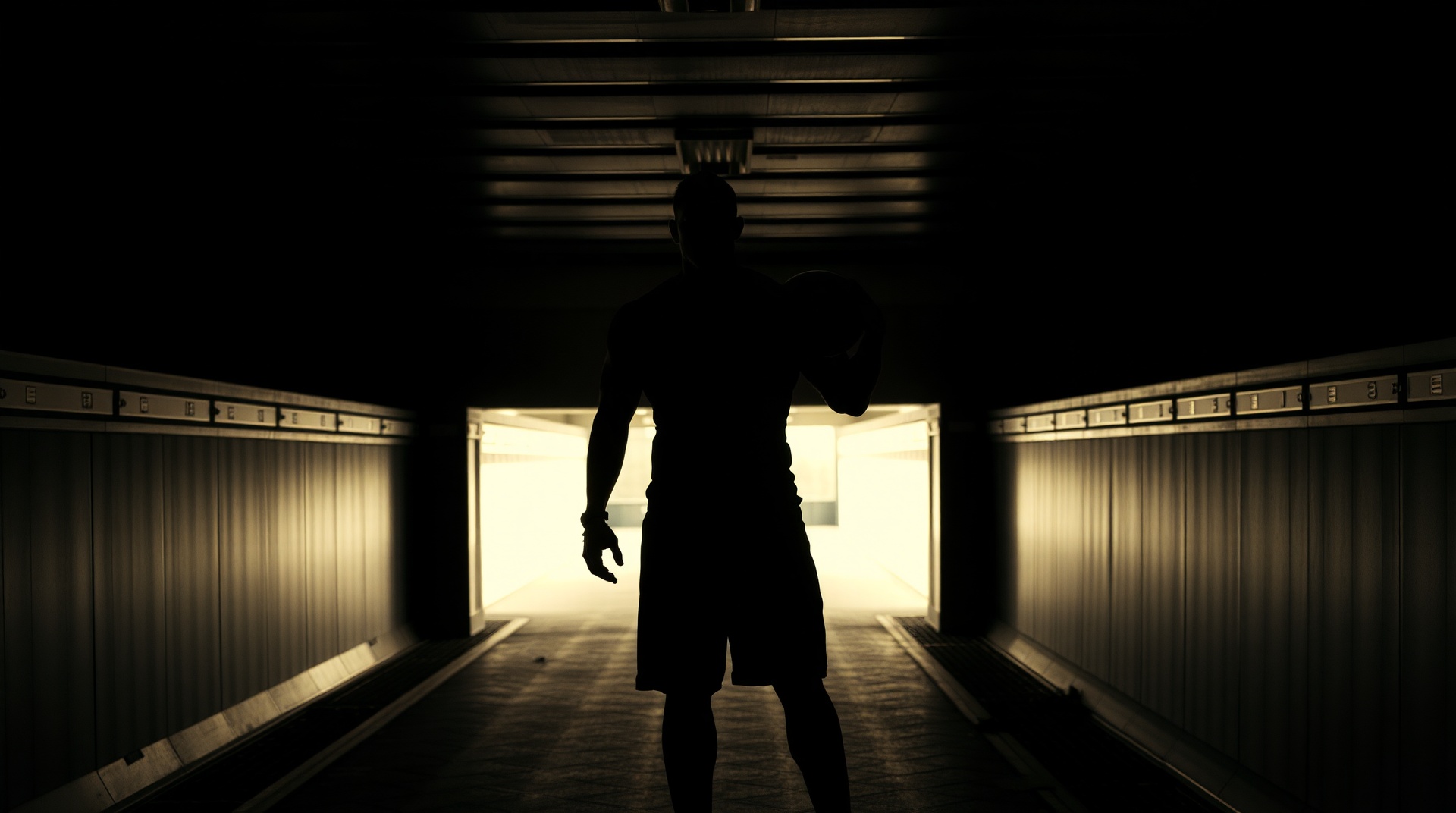 Elite athlete in tunnel