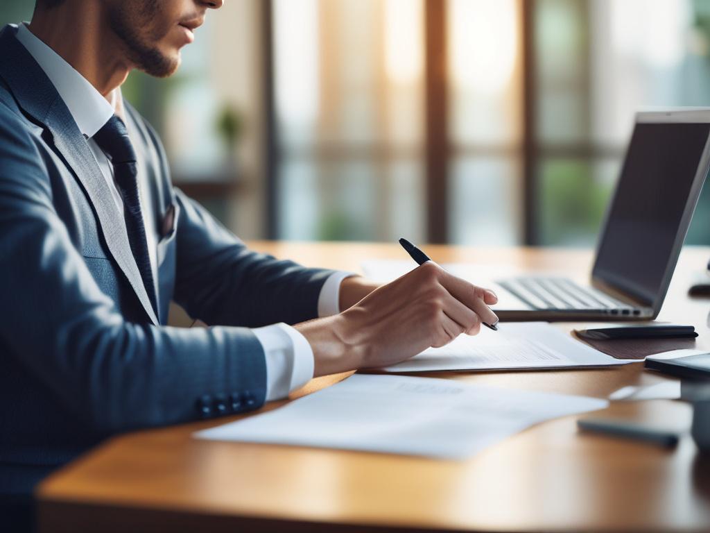A close up of a financial advisor engaging with a