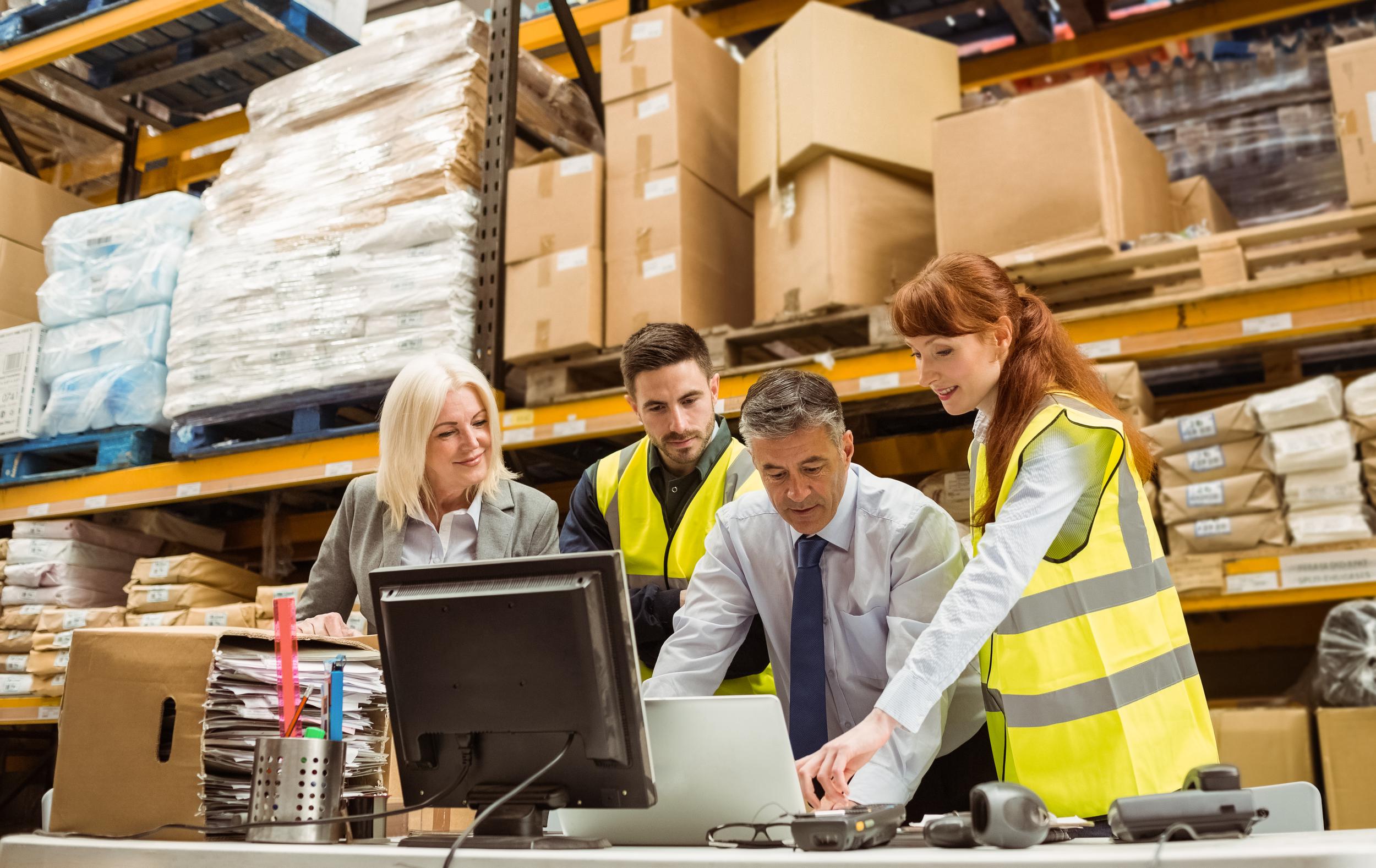 A team using warehouse staffing services to find the ideal candidate.