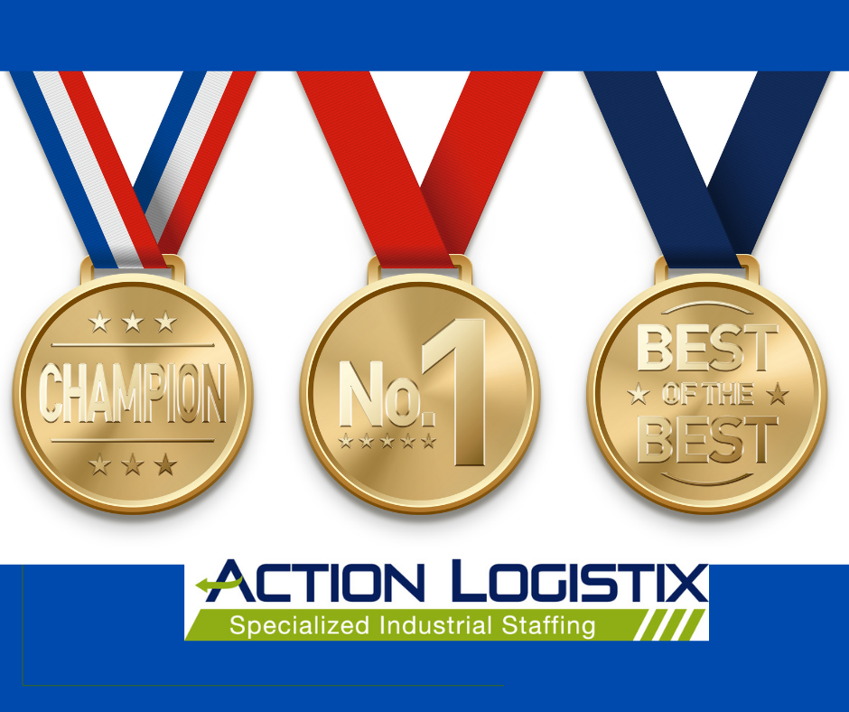This is a photo of awards for our specialized warehouse staffing services.