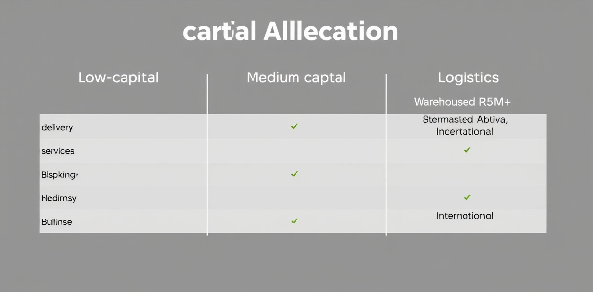 Capital paths: Low (R10K-R500K), Medium (R500K-R5M), High (R5M+)