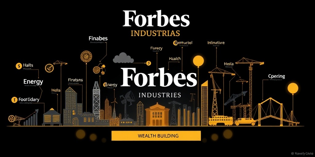 Forbes Industries pathway visualization showing wealth creation across all sectors