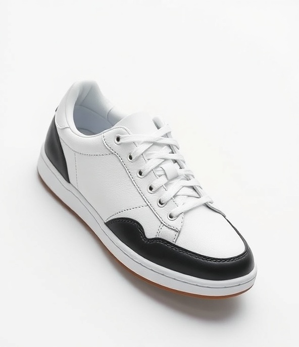 Clean minimal black and white sneaker
