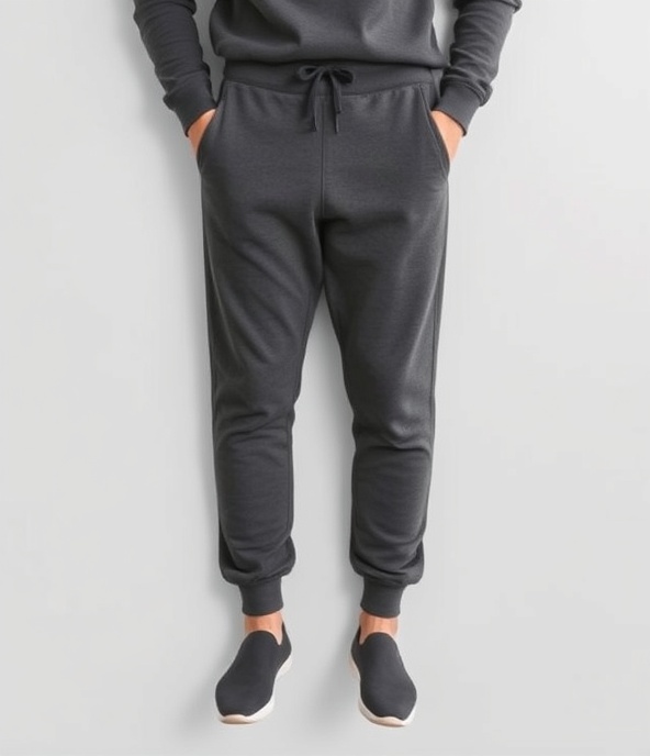 Tapered charcoal grey joggers
