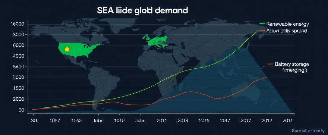 Energy demand growth: renewable adoption, fossil fuel trends, hydrogen and battery storage emerging