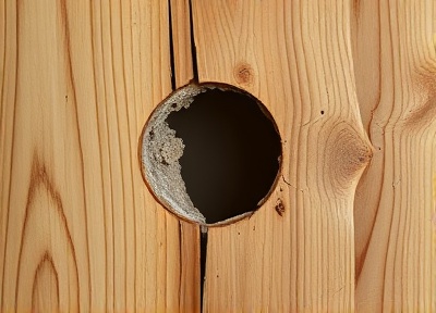 Door with hole needing repair