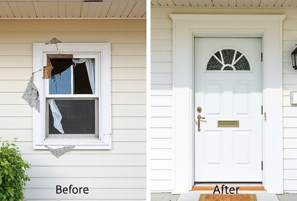 Before and after repair comparison