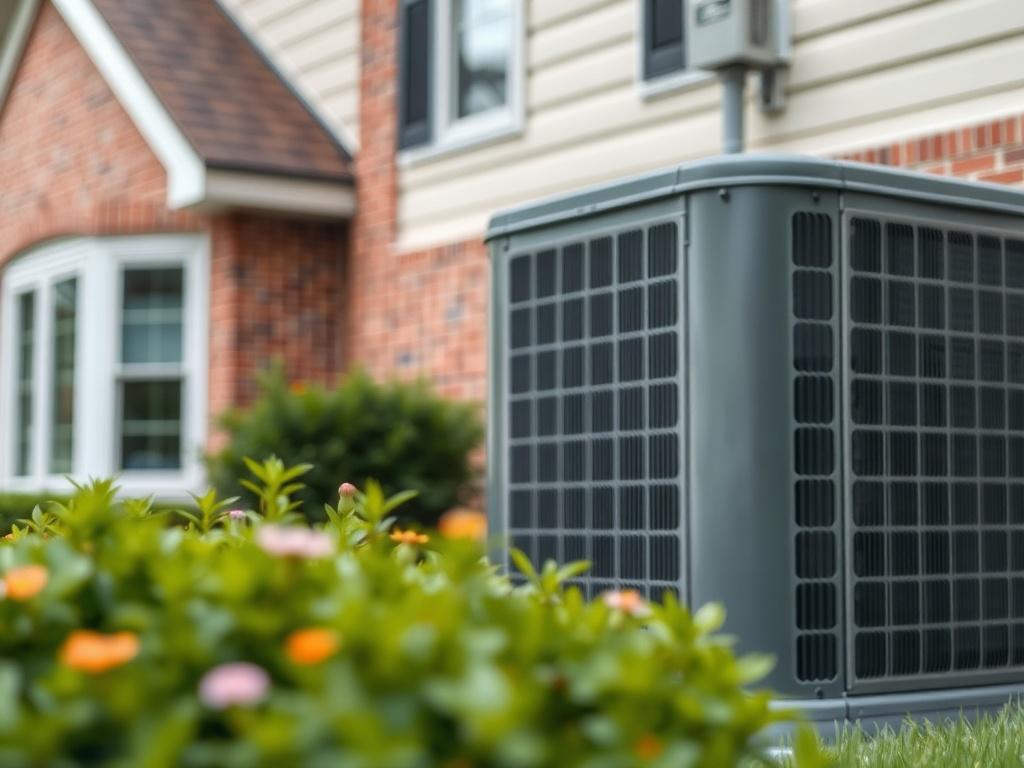 **AI Image Generation Prompt:**

Create a hyper-realistic, high-resolution image that visually represents the blog titled "HVAC Repair vs. Replacement: How to Make the Right Decision for Your Ann Arbor Home." The composition should be simple and clear, focusing on a single subject to convey the theme effectively.

Subject Matter: Feature a close-up shot of a well-maintained HVAC unit, highlighting its details, such as the compressor, ductwork, and any visible components. The HVAC unit should be set against 