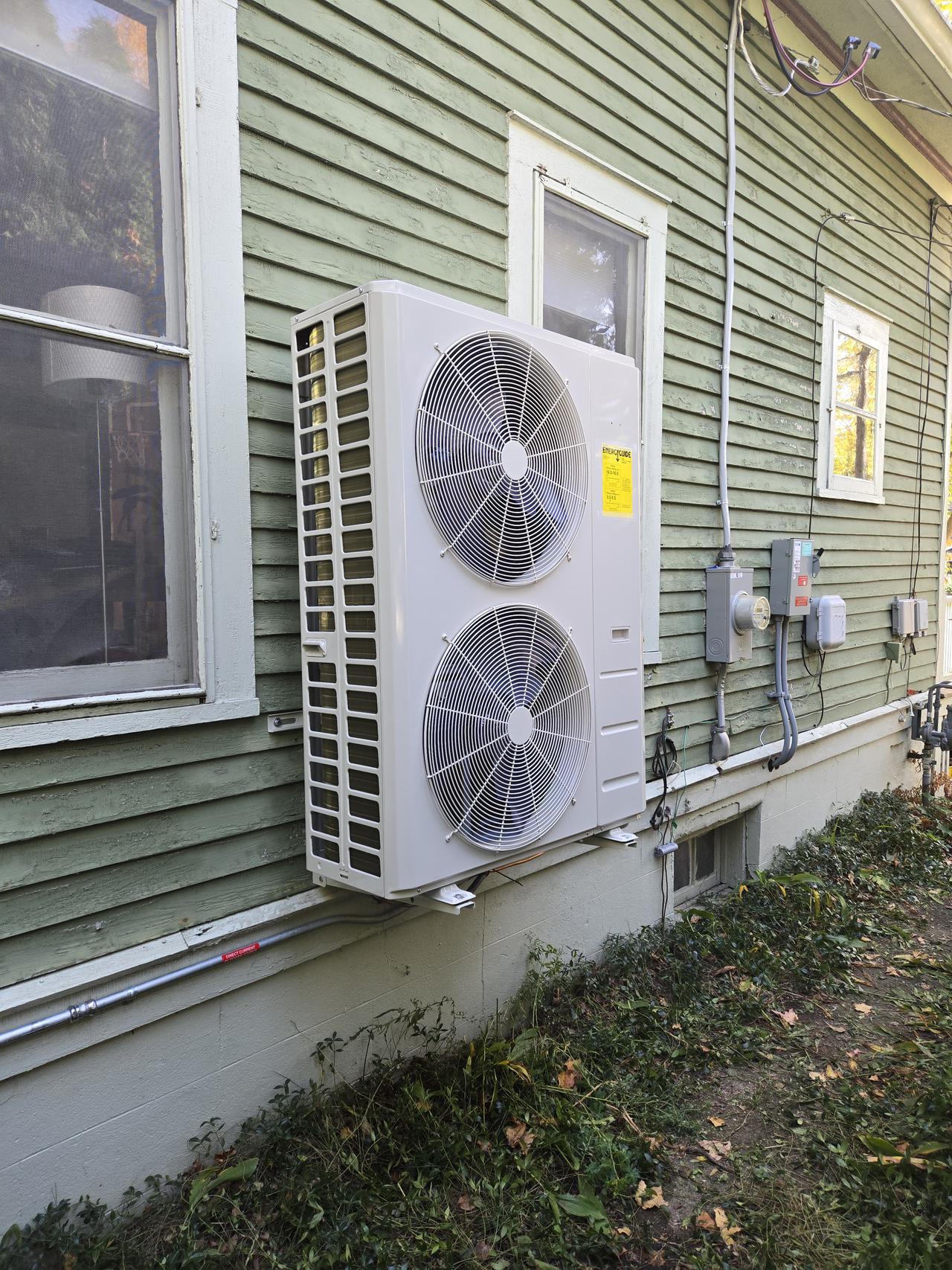 HVAC parts outside house