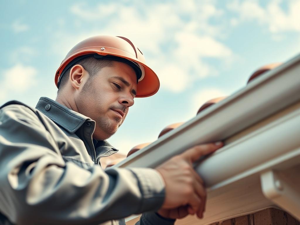 A close up shot of a professional installer checking a