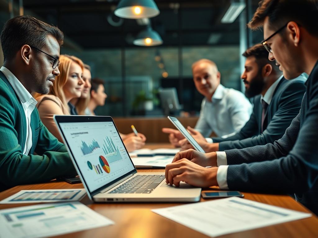 A close up shot of a business meeting in progress,
