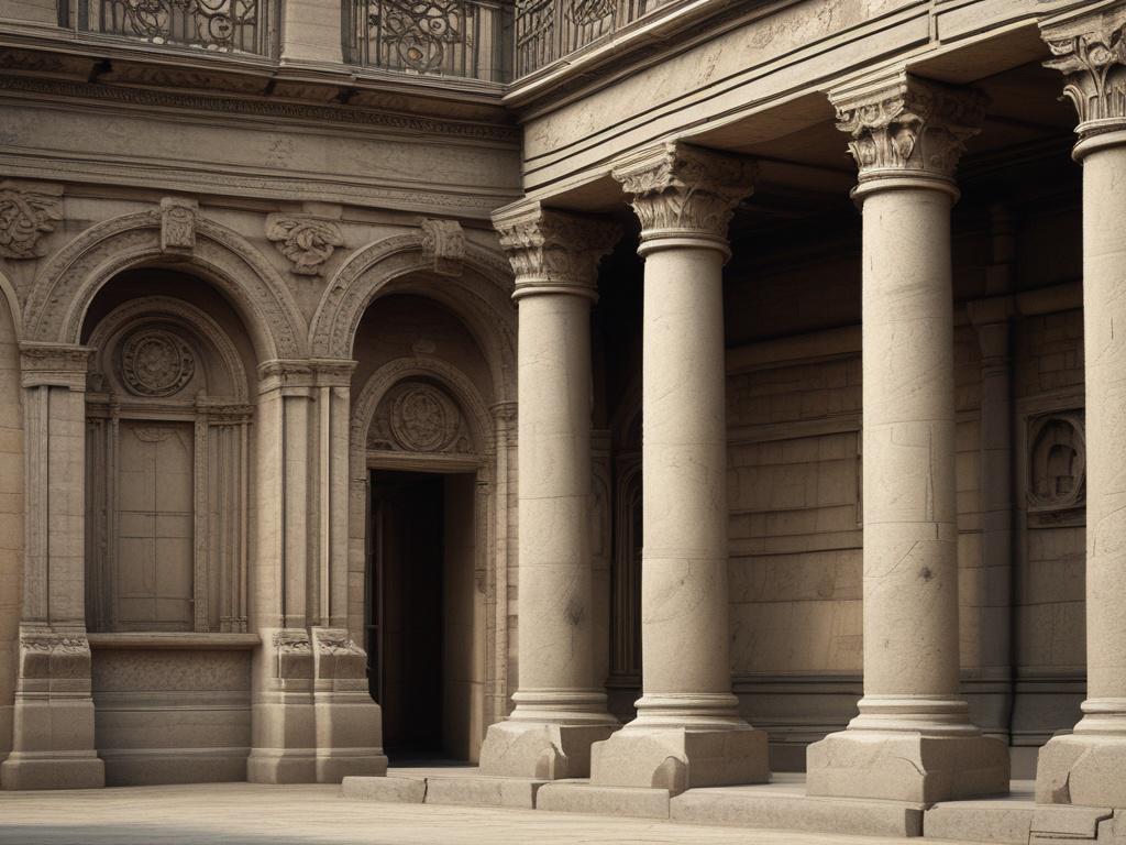 A hyper-realistic close-up image of a beautifully detailed historical structure being scanned with a 3D laser scanner. The setting is outdoors in natural light, showcasing the intricate architectural elements of the building. The background is blurred to focus on the scanner and the structure, highlighting the precision of the scanning process. The color palette is vivid, with emphasis on the rgb(2, 86, 197) primary color in the scanner and surrounding elements.