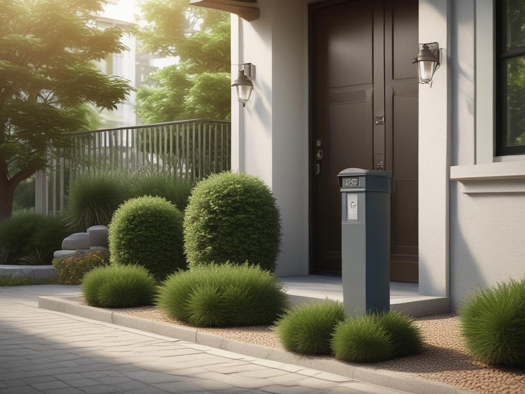 A close up shot of a welcoming rental property entrance