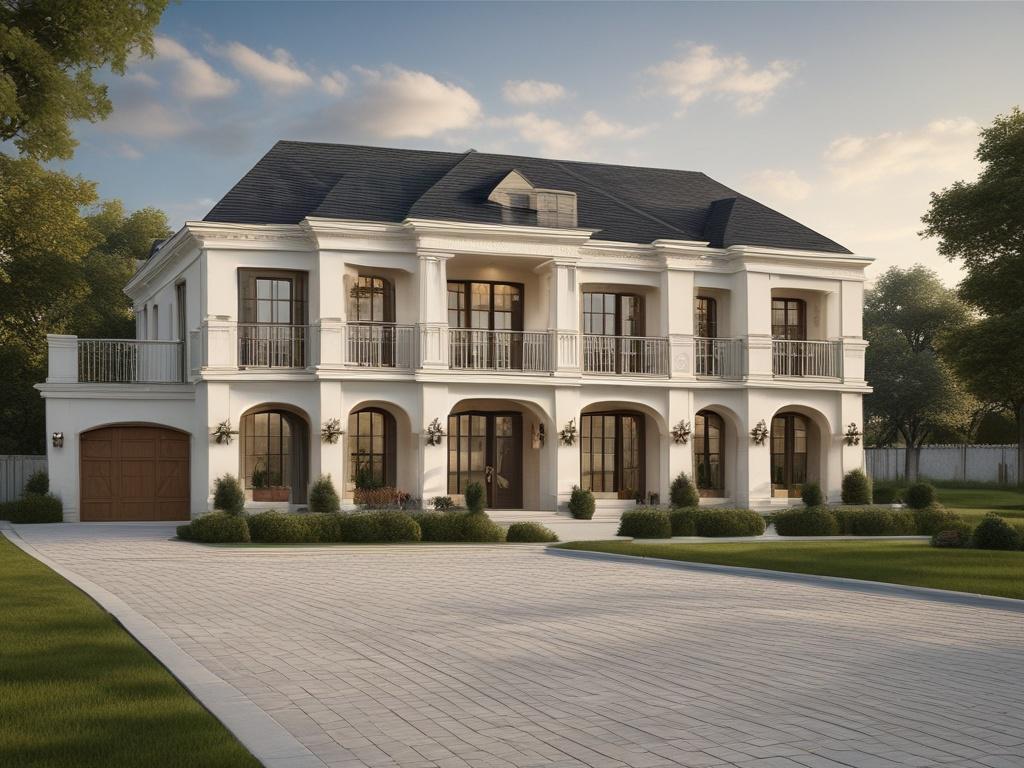 hyper realistic close up of a luxurious property, showcasing elegant