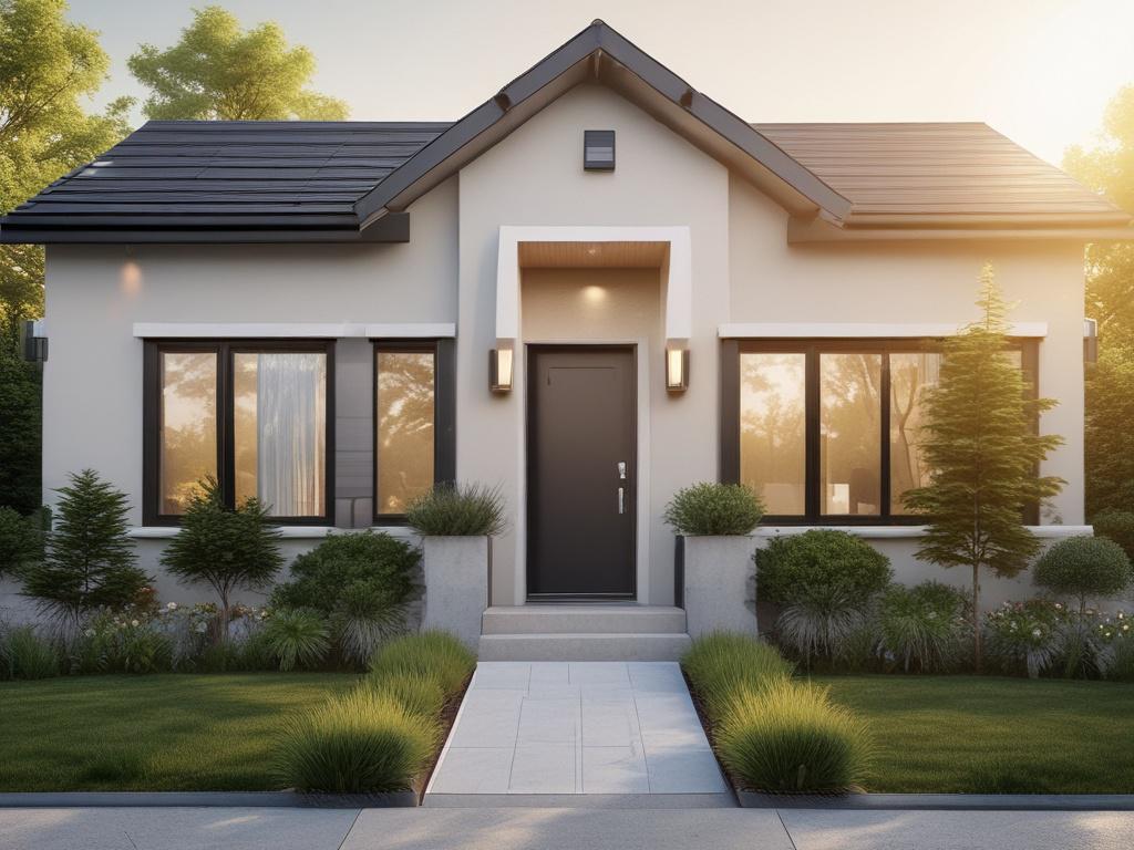 high resolution close up shot of a modern rental property,