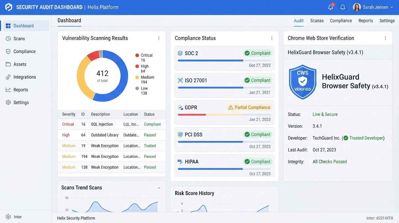 Security audit dashboard