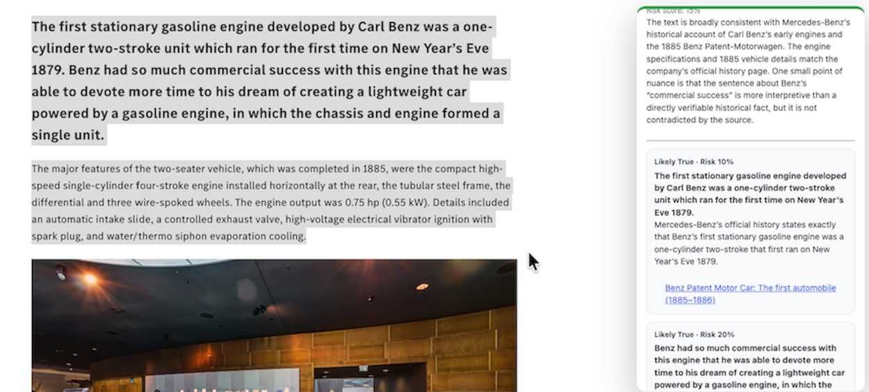 Reality Factcheck Browser Add-on screenshot