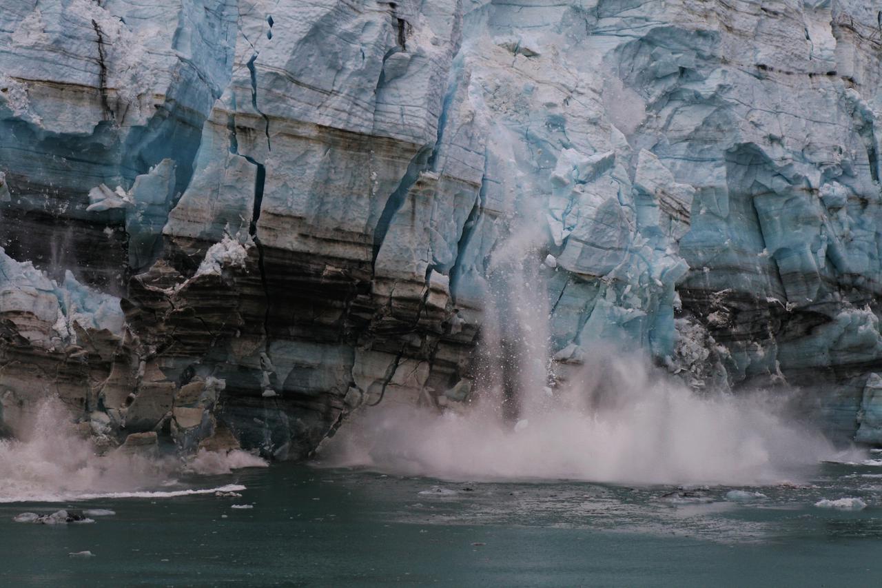 A calving glacier. Witness to global warming. 