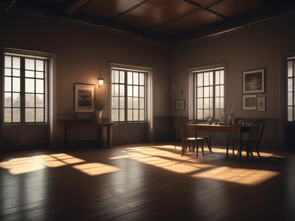 **AI Image Generation Prompt:**

Create a realistic high-resolution photo that captures the essence of lighting's influence on mood, aptly titled "Why Lighting Plays a Key Role in Mood." The composition should feature a single subject at the center of the image—a solitary, elegant candle placed on a dark wooden table. The candle should be lit, casting a warm, flickering glow that contrasts sharply with the deep shadows surrounding it.

In the background, include a dimly lit room adorned with subtle elements