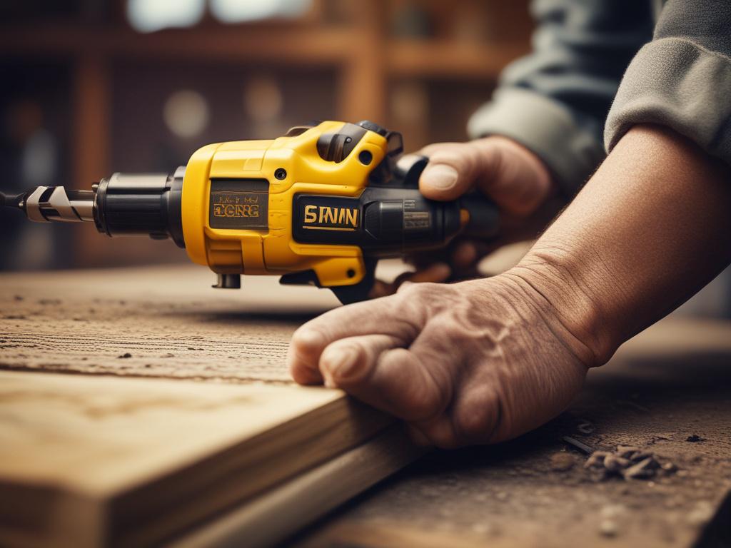 A hyper realistic close up shot of a skilled construction