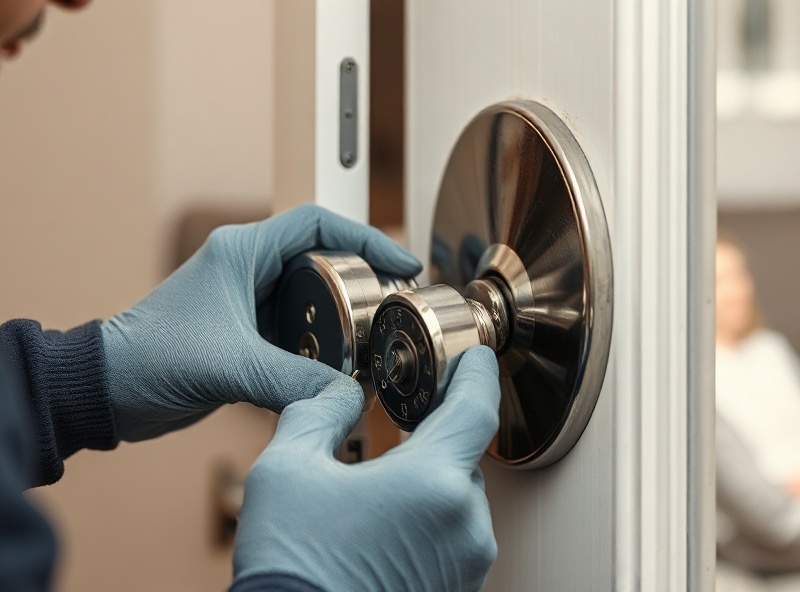 Door lock repair work
