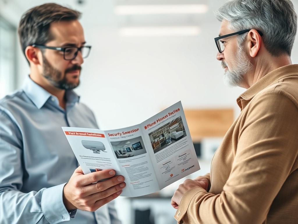 A close up shot of a professional consultant discussing security