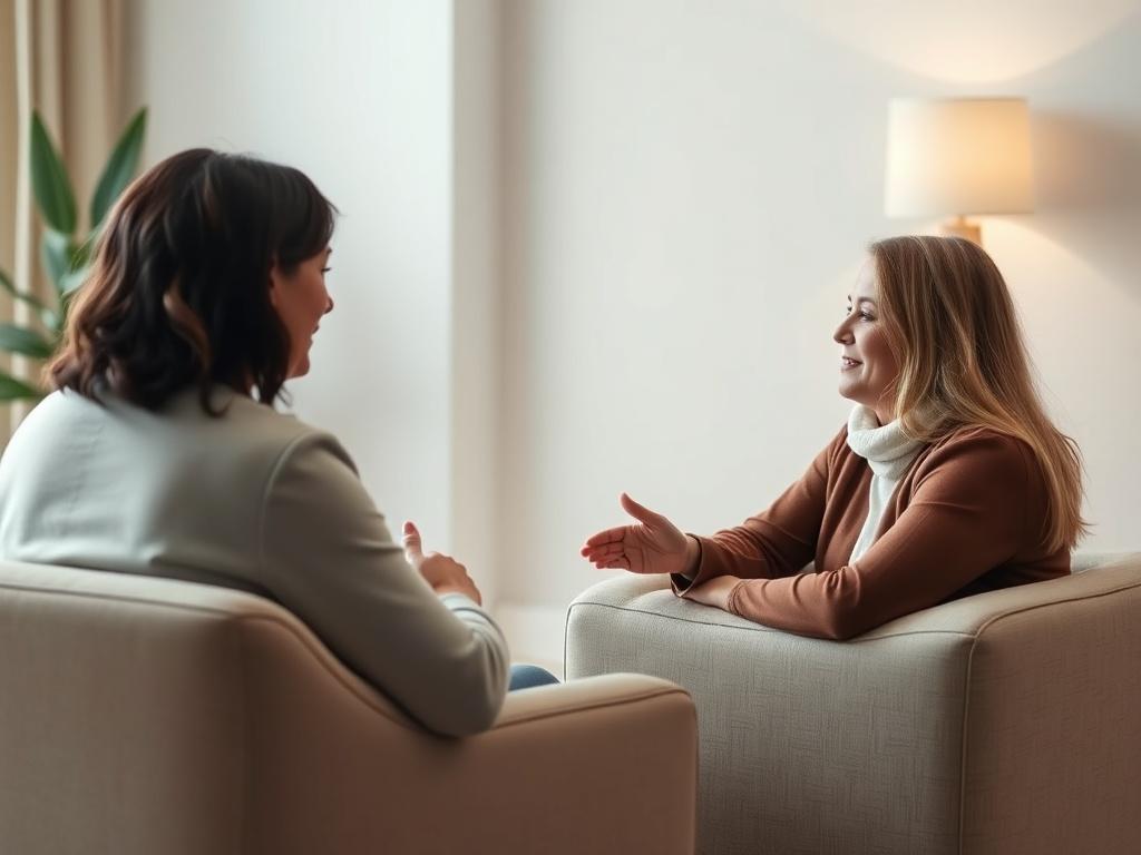 A calm, serene environment featuring a one on one coaching