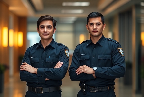 Professional security personnel in uniform