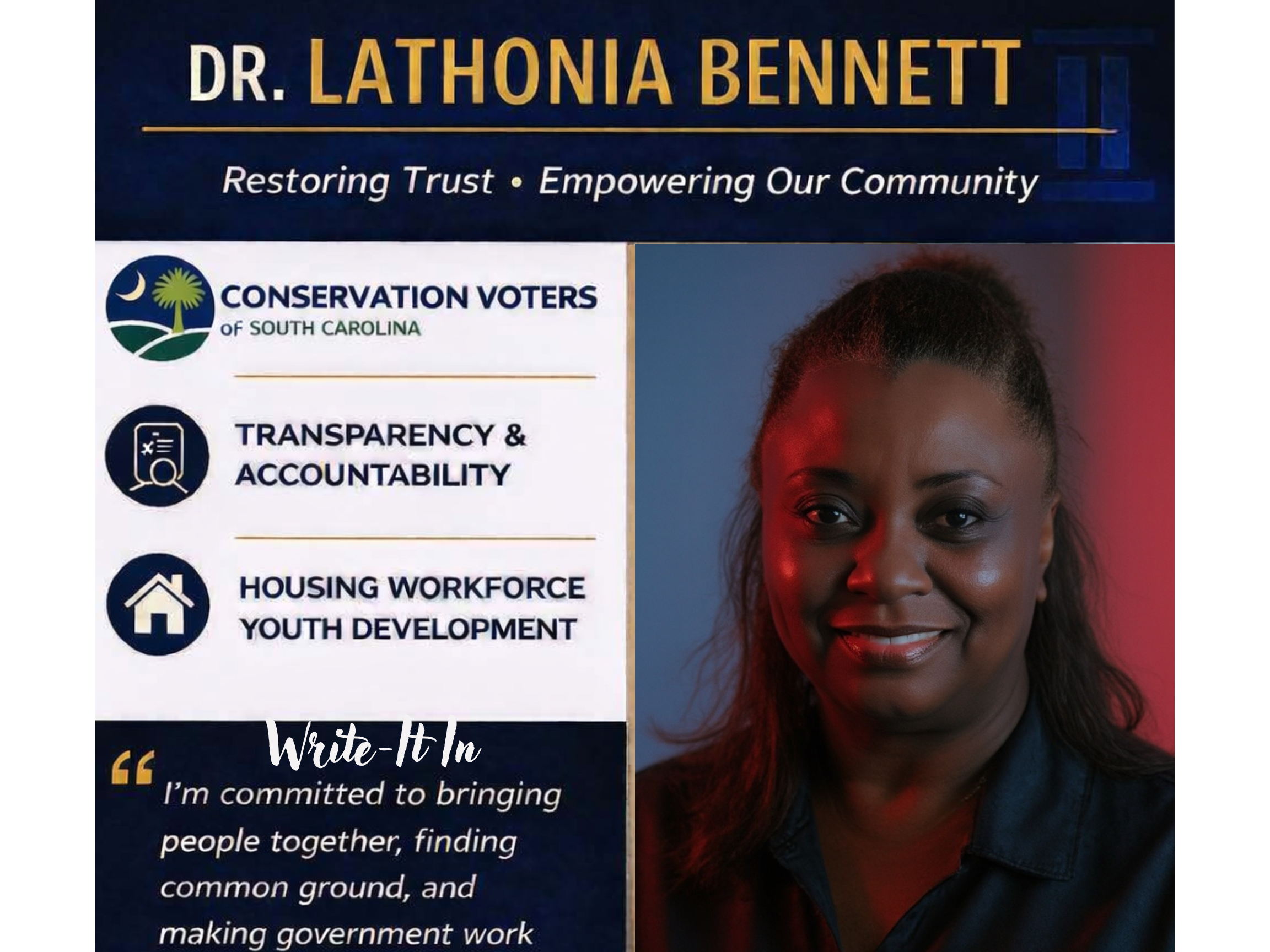Campaign visual for resetting the power dynamic in Williamsburg County