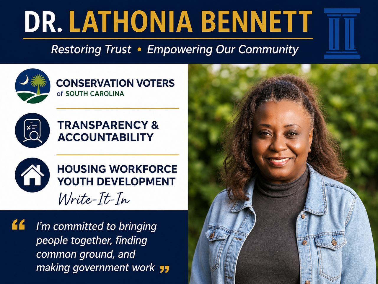 Campaign visual for resetting the power dynamic in Williamsburg County