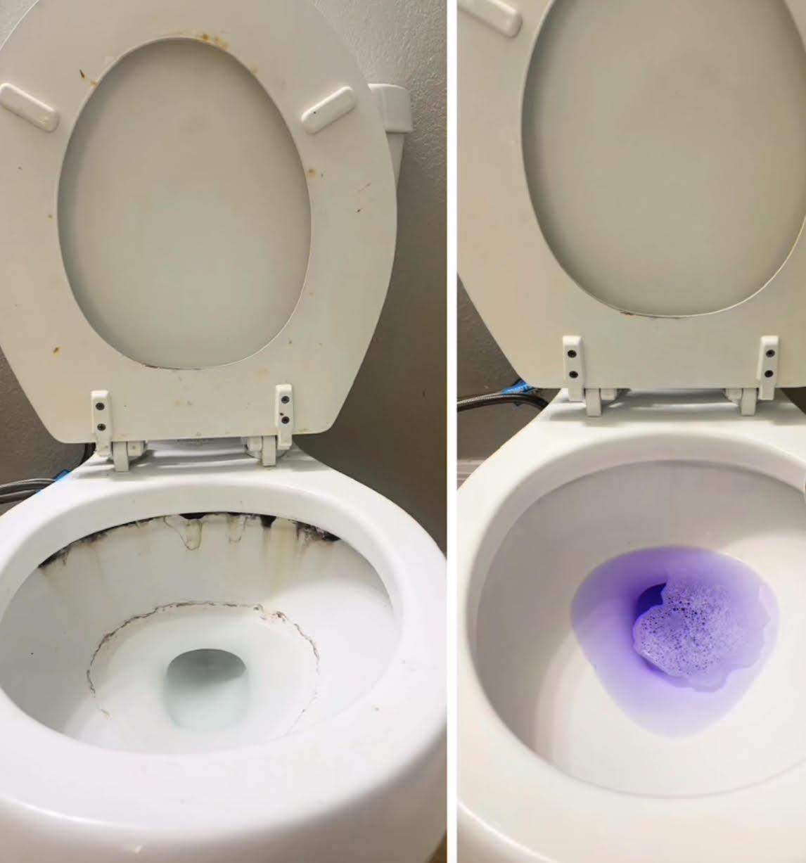 Before and after Toilet Clean RIver oaks