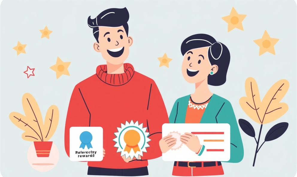 Referral rewards program illustration