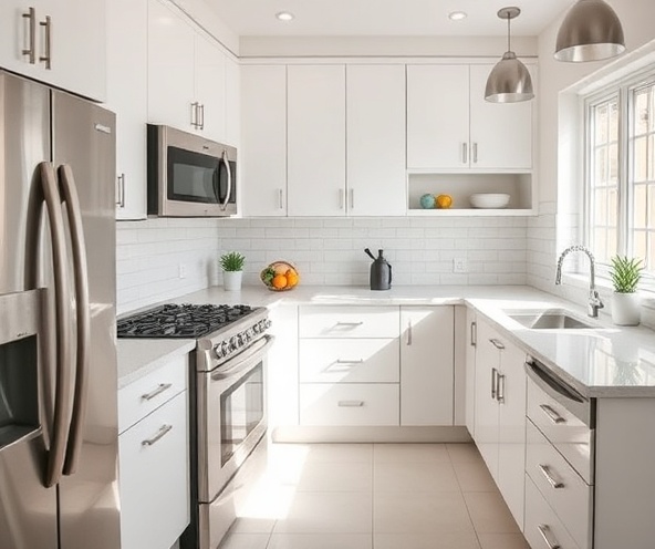 Sparkling clean residential kitchen with professional cleaning