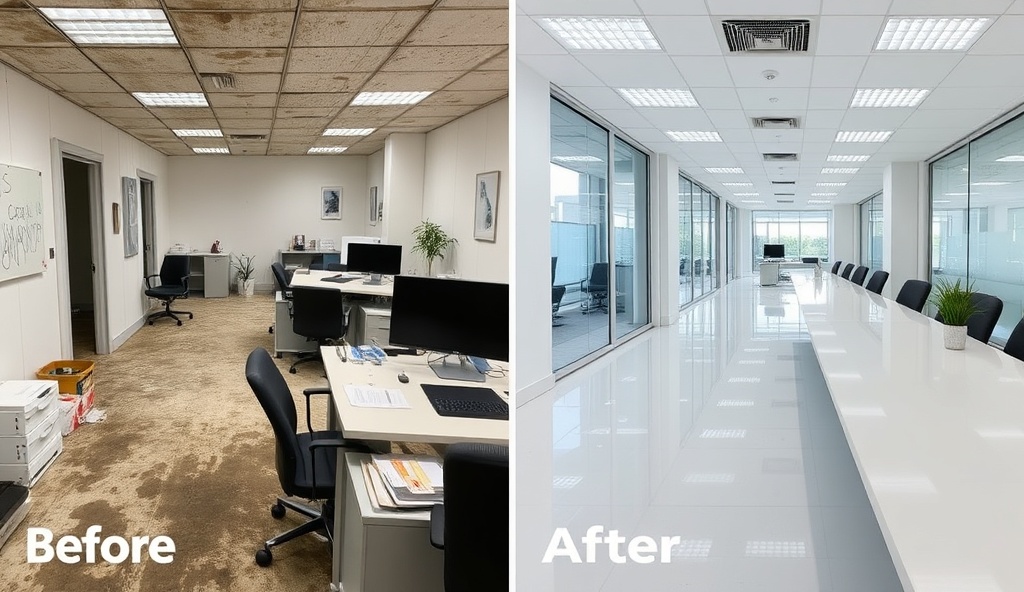 Rental property before and after professional end-of-lease cleaning Adelaide