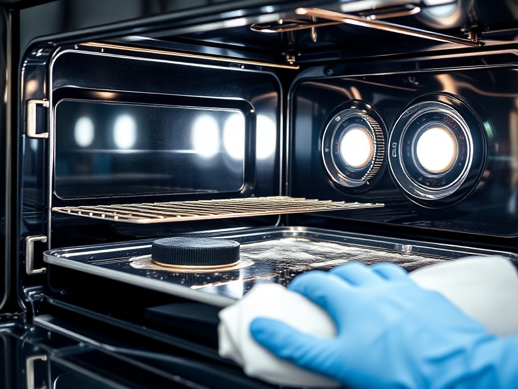 Professional oven cleaning - sparkling clean stainless steel oven