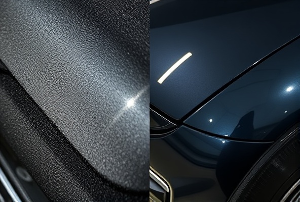 Before and after auto detailing comparison