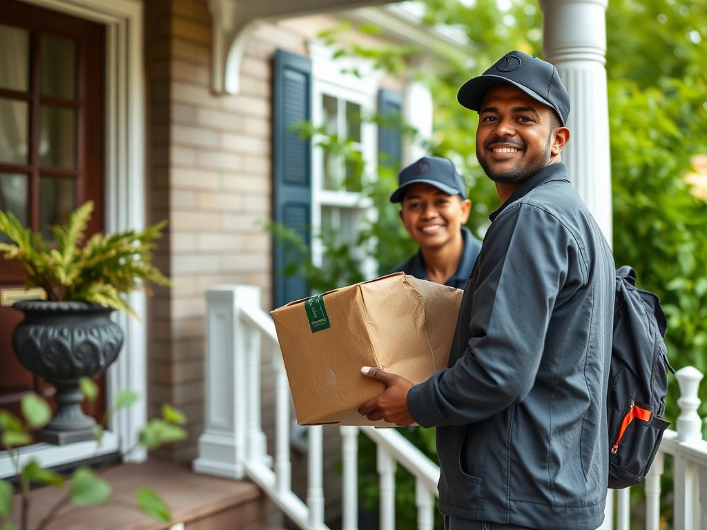 A close up shot of a package being placed on