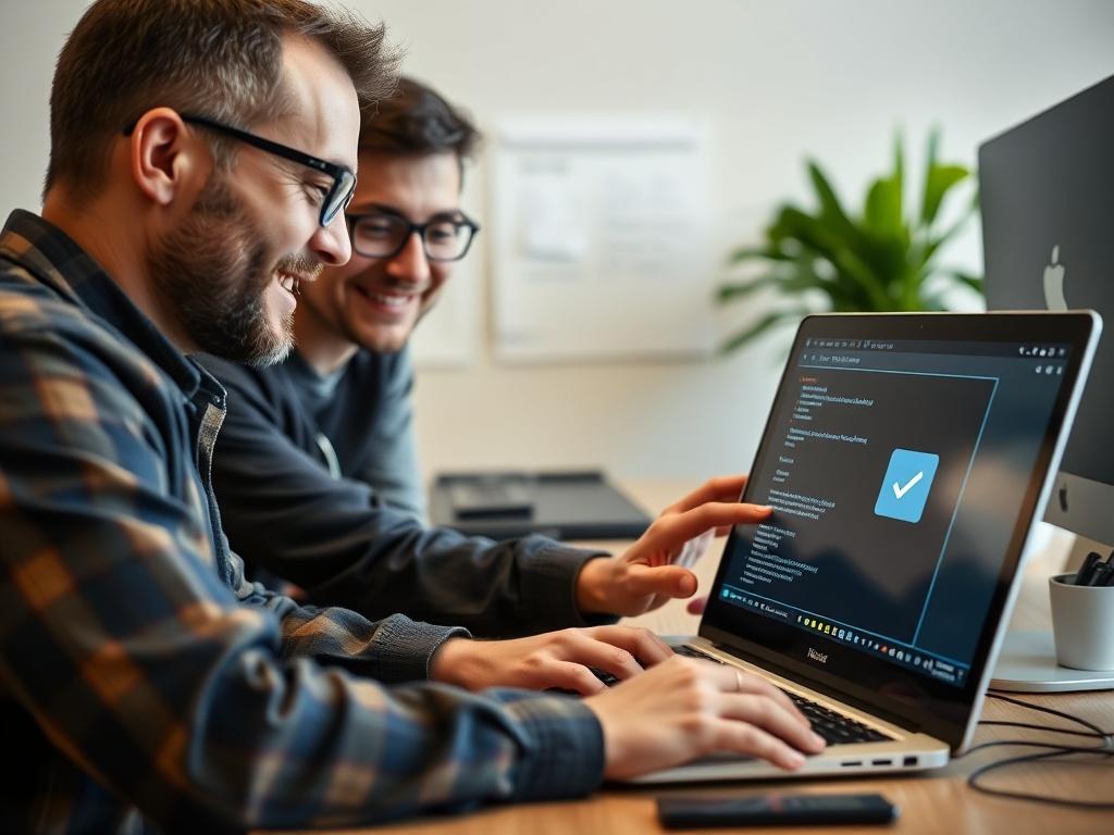 A close up shot of a technician assisting a customer