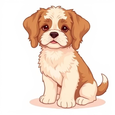 Cavachon dog illustration