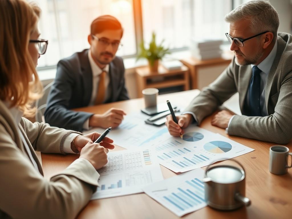 A close up of a financial advisor discussing tax strategy